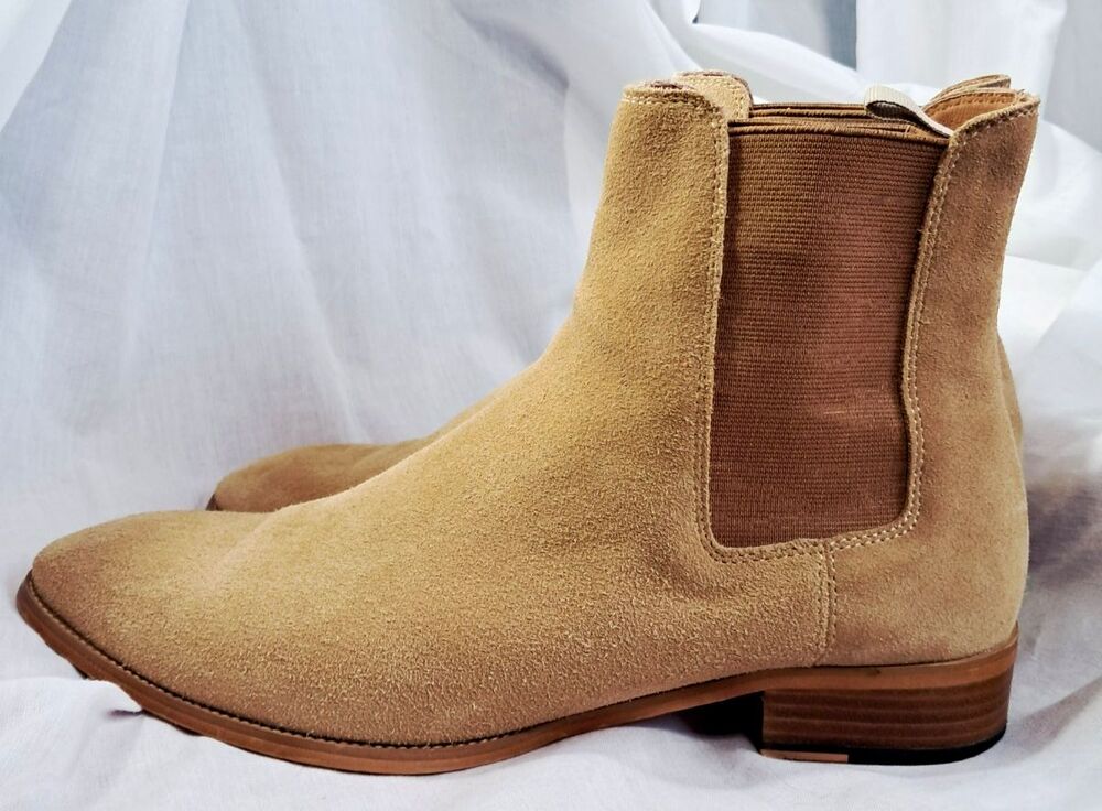 Saint Laurent Paris Men’s Wyatt Suede Chelsea Boots 46 US 13 Brown Suede
